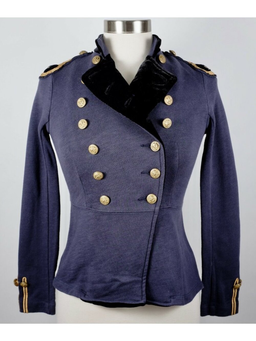 Ralph Lauren Denim&Supply Collection jacket sz XXS military braided navy